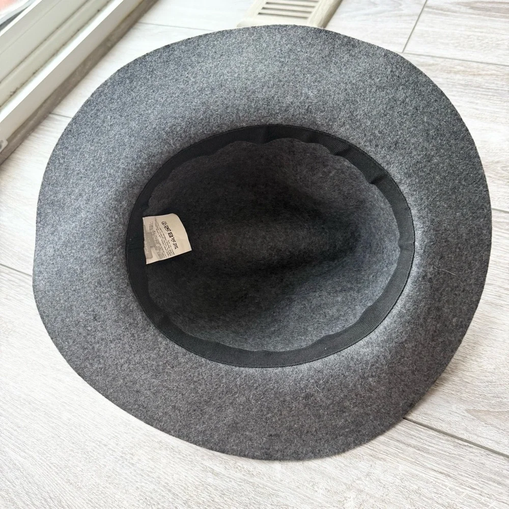 Kate Mee Pure Wool Grey Fedora Hat